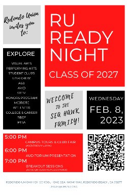RUHS RU Ready Night - Welcome Class of 2027